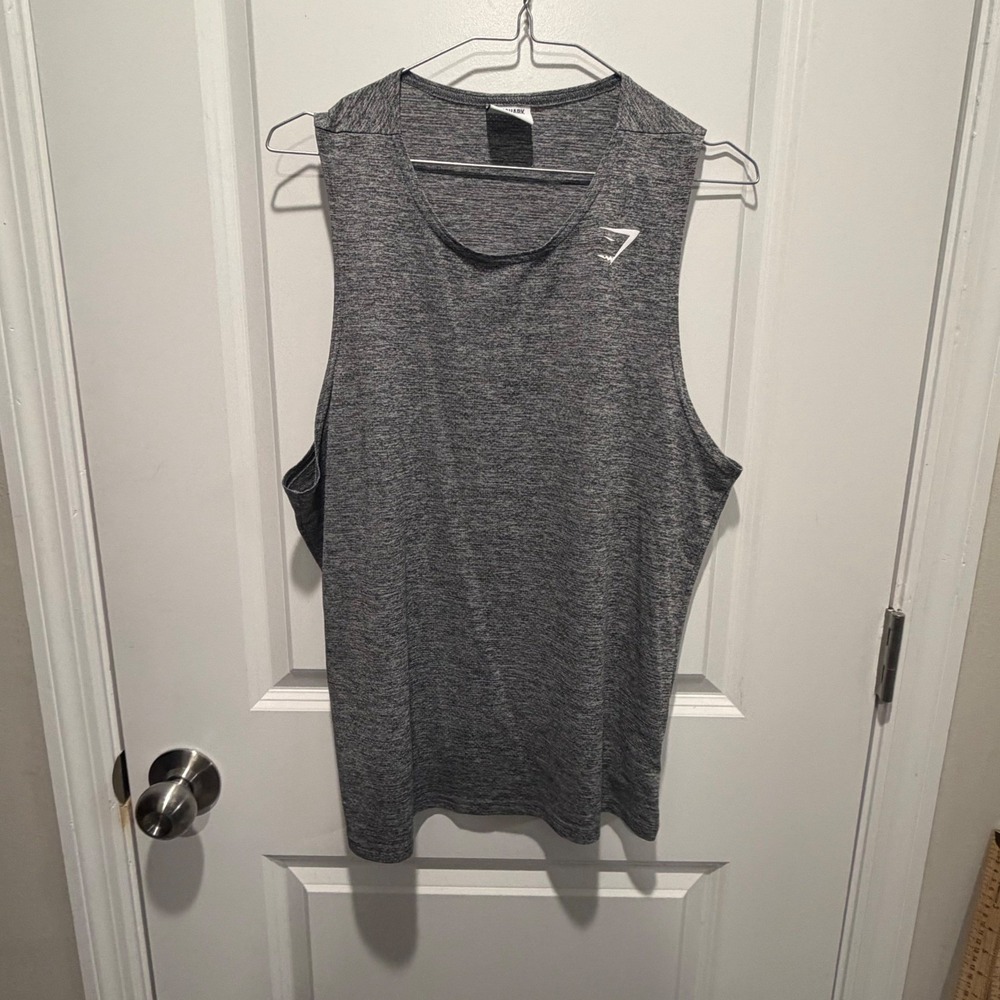 Gymshark Mens Tank Top Space Dye Gray Size M
